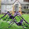 Greentek; 2 Pack 5 Ft Halloween Light Up Spider Decorations, Giant Black Spider with Purple LED Lights, Furry Adjustable Legs, Large Halloween Yard Props for Lawn Porch Garden Tree Indoor Outdoor Haunted House Decor; Category:Halloween Doormats; Image:6